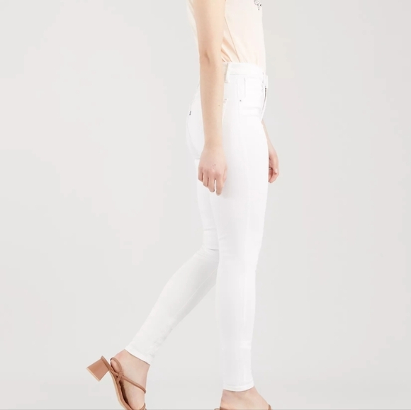 Levi's premium white mile high super skinny jeans high waist - Picture 3 of 14